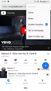 Screenshot 1 for GetTube YouTube Downloader & Player 0.9.3 Mod