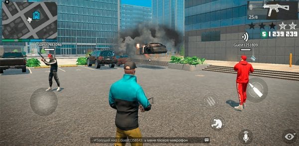 Screenshot 1 for Grand Criminal Online 0.9.6 MOD APK Menu/Ammo, Immortality